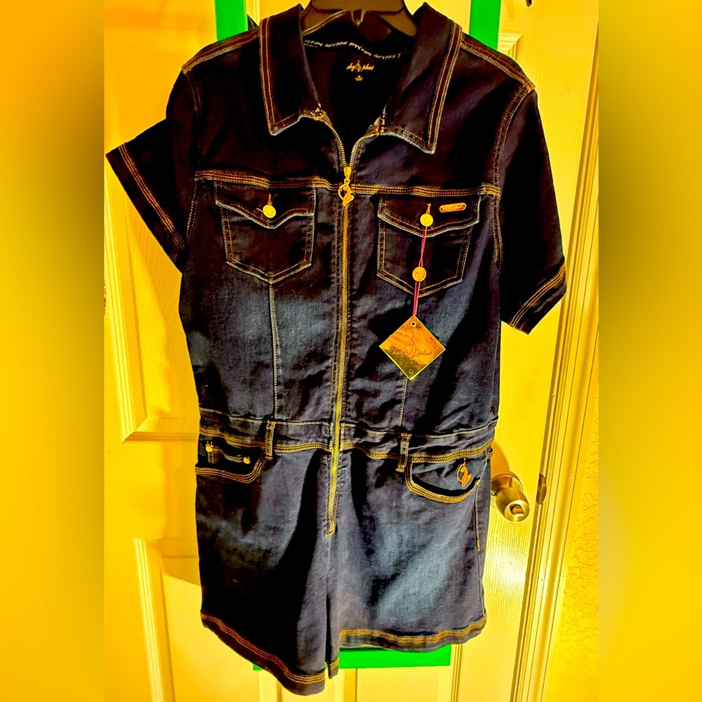 Denim Romper/ jumper
